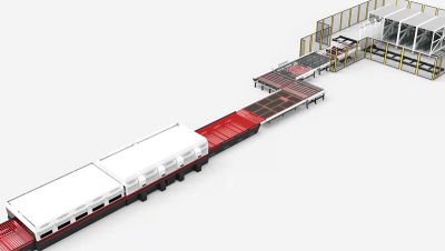 Automatische Sortierrollenbahn/ Rollenförderer für Temperofen